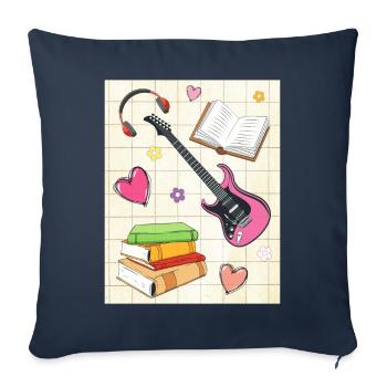 Downtown Girl Aesthetic Pattern Coquette Aesthetic - Sofa pillowcase 17,3'' x 17,3'' (45 x 45 cm) - navy - Front