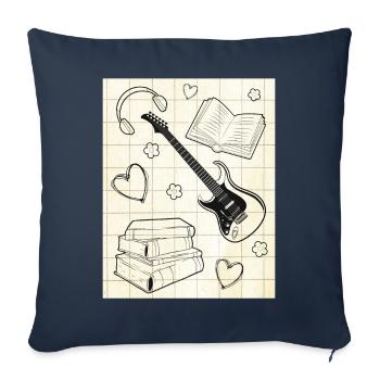 Downtown Girl Aesthetic Pattern Coquette Aesthetic - Sofa pillowcase 17,3'' x 17,3'' (45 x 45 cm) - navy - Front