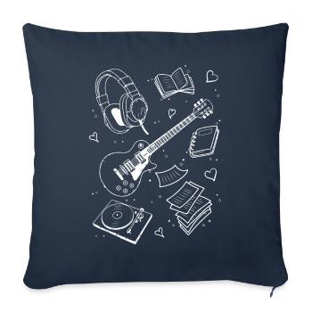 Downtown Girl Aesthetic Pattern Coquette Aesthetic - Sofa pillowcase 17,3'' x 17,3'' (45 x 45 cm) - navy - Front
