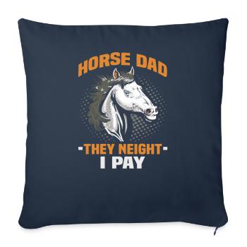Equestrian and equestrian design for horse lovers - Sofa pillowcase 17,3'' x 17,3'' (45 x 45 cm) - navy - Front