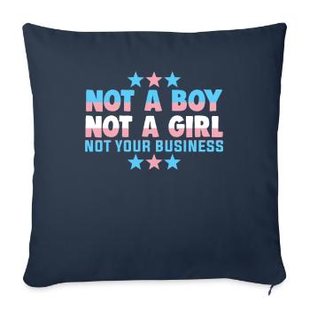 Bisexell Transgender Pride Day LGBT - Housse de coussin décorative 45 x 45 cm - bleu marine - Devant