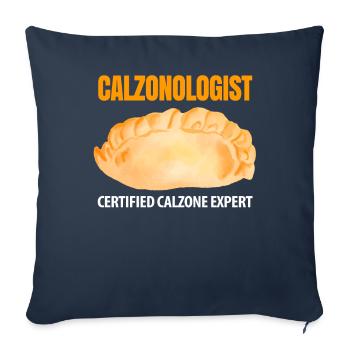 Calzone Pizza Gift - Sofa pillowcase 17,3'' x 17,3'' (45 x 45 cm) - navy - Front