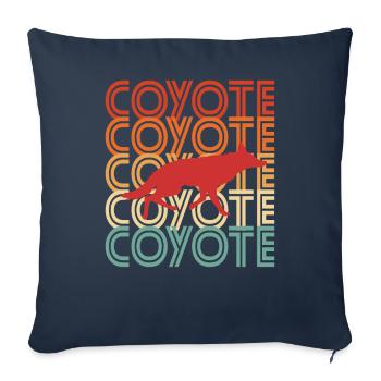 Coyote Hunting Coyote Hunting Gift - Sofa pillowcase 17,3'' x 17,3'' (45 x 45 cm) - navy - Front