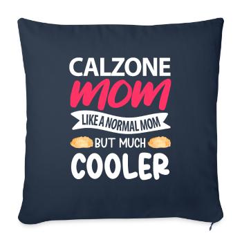 Calzone Pizza Gift - Sofa pillowcase 17,3'' x 17,3'' (45 x 45 cm) - navy - Front