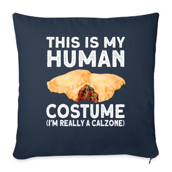 Calzone Pizza Gift - Sofa pillowcase 17,3'' x 17,3'' (45 x 45 cm) - navy - Front