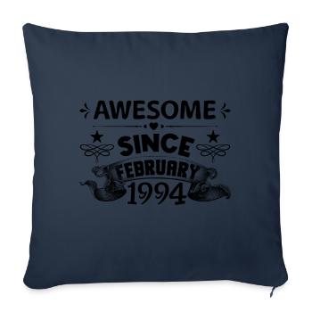 Februar 1994 | Tolle 1994er | geboren im Februar - Sofakissenbezug 45 x 45 cm - Navy - Vorne
