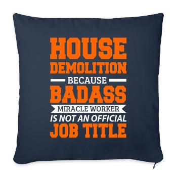 House Destruction Renovation Gift - Sofa pillowcase 17,3'' x 17,3'' (45 x 45 cm) - navy - Front