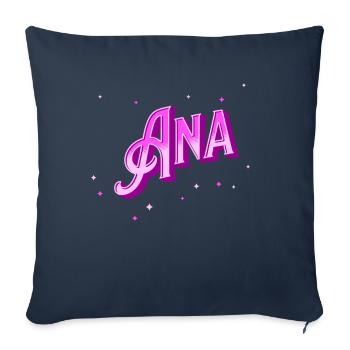 Ana name personalized - Sofa pillowcase 17,3'' x 17,3'' (45 x 45 cm) - navy - Front