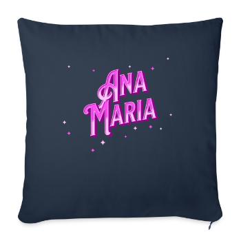 Anna Maria nom personnalisé - Housse de coussin décorative 45 x 45 cm - bleu marine - Devant