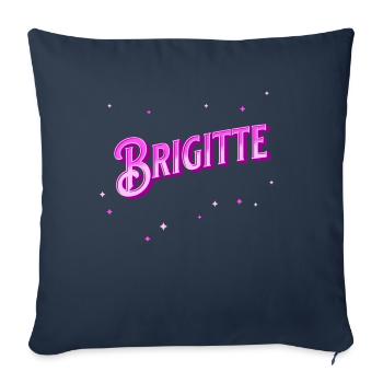 Brigitte Namen personalisiert - Sofakissenbezug 45 x 45 cm - Navy - Vorne