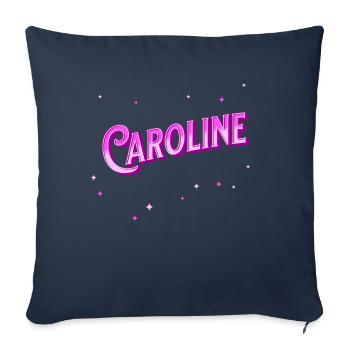 Caroline name personalized - Sofa pillowcase 17,3'' x 17,3'' (45 x 45 cm) - navy - Front
