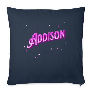 Addison name personalized - Sofa pillowcase 17,3'' x 17,3'' (45 x 45 cm) - navy - Front
