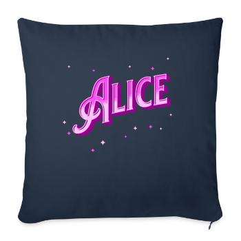 Alice Namen personalisiert - Sofakissenbezug 45 x 45 cm - Navy - Vorne