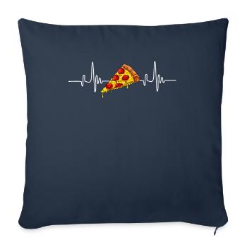 Pizza - Sofa pillowcase 17,3'' x 17,3'' (45 x 45 cm) - navy - Front