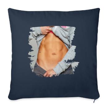 Faux Muscle Femme Fitness Corps des Femmes - Housse de coussin décorative 45 x 45 cm - bleu marine - Devant