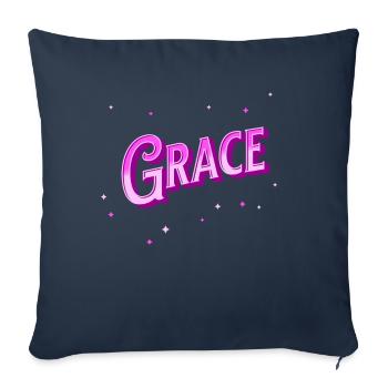 Grace Namen personalisiert - Sofakissenbezug 45 x 45 cm - Navy - Vorne
