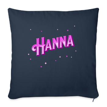 Hanna name personalized - Sofa pillowcase 17,3'' x 17,3'' (45 x 45 cm) - navy - Front