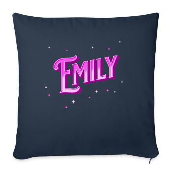 Emily Namen personalisiert - Sofakissenbezug 45 x 45 cm - Navy - Vorne