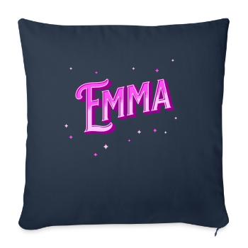 Emma name personalized - Sofa pillowcase 17,3'' x 17,3'' (45 x 45 cm) - navy - Front