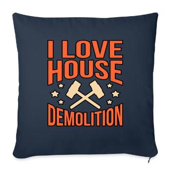 House Destruction Renovation Gift - Sofa pillowcase 17,3'' x 17,3'' (45 x 45 cm) - navy - Front