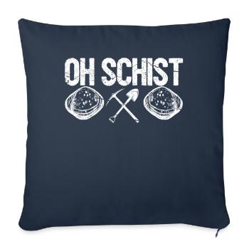 Funny geologist on a stone hunt - Sofa pillowcase 17,3'' x 17,3'' (45 x 45 cm) - navy - Front