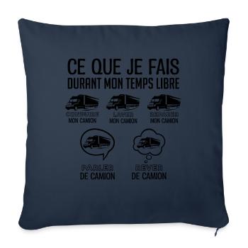 Chauffeur de camion Chauffeur de camion Chauffeur - Housse de coussin décorative 45 x 45 cm - bleu marine - Devant