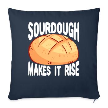 Drôle de boulanger - Housse de coussin décorative 45 x 45 cm - bleu marine - Devant