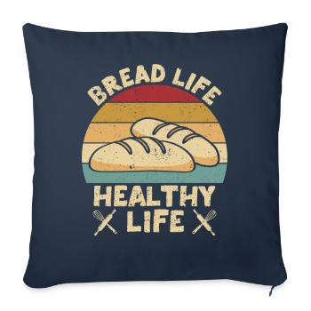 Funny bread baker - Sofa pillowcase 17,3'' x 17,3'' (45 x 45 cm) - navy - Front
