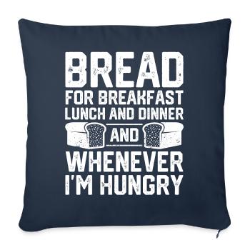 Drôle de boulanger - Housse de coussin décorative 45 x 45 cm - bleu marine - Devant