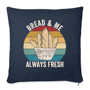Funny bread baker - Sofa pillowcase 17,3'' x 17,3'' (45 x 45 cm) - navy - Front