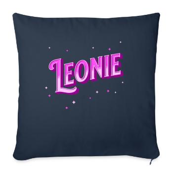 Leonie Namen personalisiert - Sofakissenbezug 45 x 45 cm - Navy - Vorne