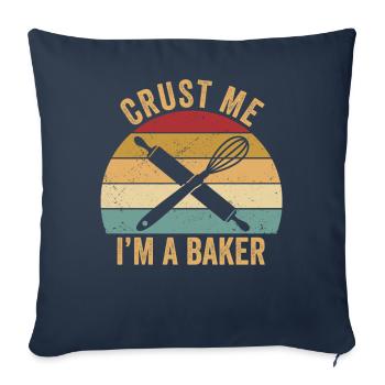 Funny bread baker - Sofa pillowcase 17,3'' x 17,3'' (45 x 45 cm) - navy - Front