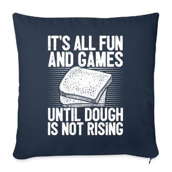 Drôle de boulanger - Housse de coussin décorative 45 x 45 cm - bleu marine - Devant