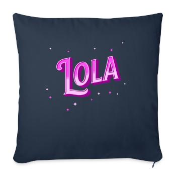 Lola Namen personalisiert - Sofakissenbezug 45 x 45 cm - Navy - Vorne