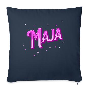 Maya name personalized - Sofa pillowcase 17,3'' x 17,3'' (45 x 45 cm) - navy - Front