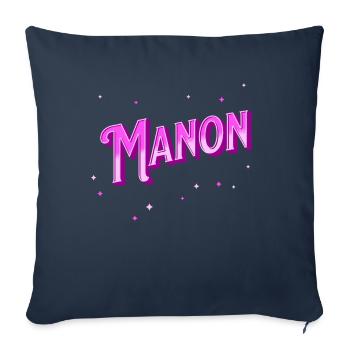 Manon name personalized - Sofa pillowcase 17,3'' x 17,3'' (45 x 45 cm) - navy - Front