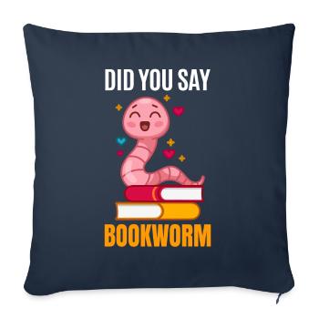 Compost Worms Gift - Sofa pillowcase 17,3'' x 17,3'' (45 x 45 cm) - navy - Front