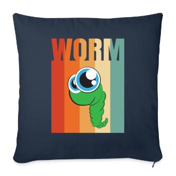Compost Worms Gift - Sofa pillowcase 17,3'' x 17,3'' (45 x 45 cm) - navy - Front