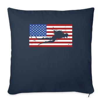 Tauchen Us-flagge - Sofakissenbezug 45 x 45 cm - Navy - Vorne