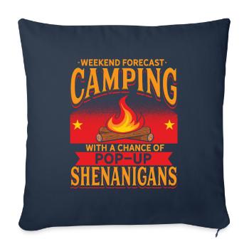 Pop-up Camper Shenanigans Fun Camping - Sofa pillowcase 17,3'' x 17,3'' (45 x 45 cm) - navy - Front