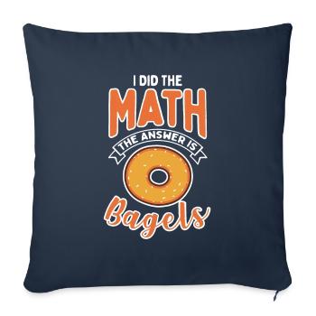 Mathe Bagel Nerd Bagels Mathelehrer - Sofakissenbezug 45 x 45 cm - Navy - Vorne