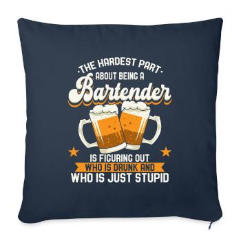 Bartender Barending - Sofa pillowcase 17,3'' x 17,3'' (45 x 45 cm) - navy - Front