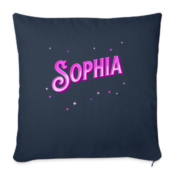 Sophia's name personalized - Sofa pillowcase 17,3'' x 17,3'' (45 x 45 cm) - navy - Front