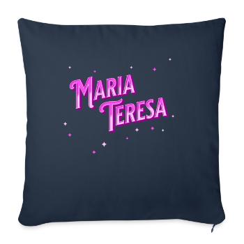 Maria Teresa name personalized - Sofa pillowcase 17,3'' x 17,3'' (45 x 45 cm) - navy - Front
