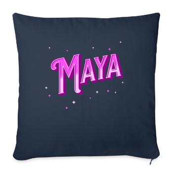 Mayan names personalized - Sofa pillowcase 17,3'' x 17,3'' (45 x 45 cm) - navy - Front