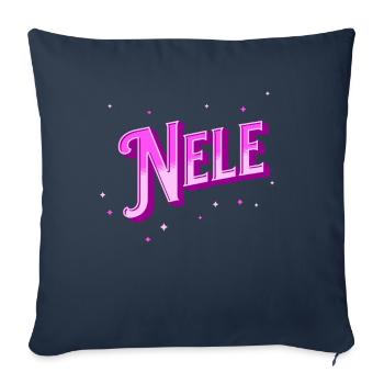 Nele Namen personalisiert - Sofakissenbezug 45 x 45 cm - Navy - Vorne
