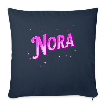 Nora name personalized - Sofa pillowcase 17,3'' x 17,3'' (45 x 45 cm) - navy - Front