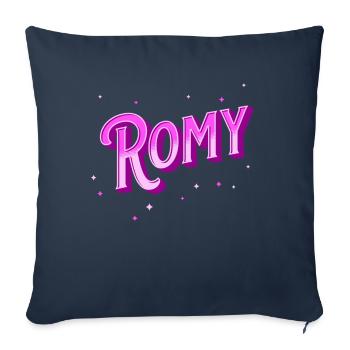 Romy name personalized - Sofa pillowcase 17,3'' x 17,3'' (45 x 45 cm) - navy - Front
