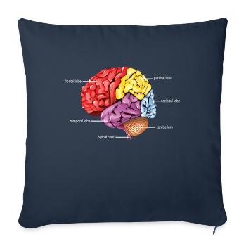 Neurology Diagram Brain Science - Sofa pillowcase 17,3'' x 17,3'' (45 x 45 cm) - navy - Front