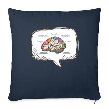 Diagram Brain Neurology Science - Sofa pillowcase 17,3'' x 17,3'' (45 x 45 cm) - navy - Front